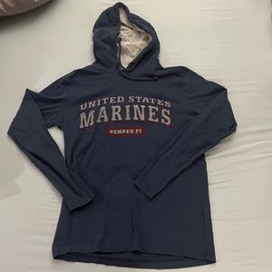 United States Marines Long Sleeve Top with Hood - Small (NWOT)